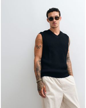 ASOS – relaxed-fit-trägertop aus strick - Blau