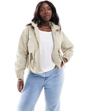 Yours Cropped Utility Jacket - Blue