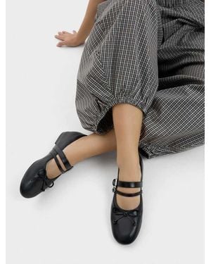 Bershka Buckled Ballerinas - Grey