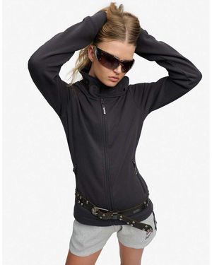Bench x Superdry & Co Funnel Neck Embroidered Track Top - Black