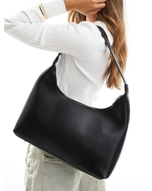 PASQ Structured Shoulder Bag - Black