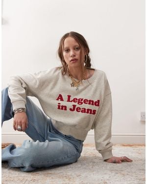 Wrangler – locker geschnittenes sweatshirt - Natur