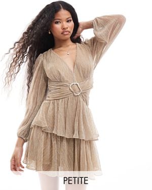 mini dress rose gold Satin Corset Embellished Skirt Mini Dress in Rose Gold - 2