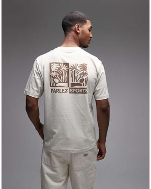 Parlez Destin T-shirt With Back Print Graphic - Gray
