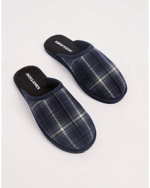 Jack & Jones Check Slipper - Blue