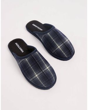 Jack & Jones Check Slipper - Blue