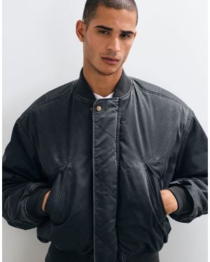 Weekday Bomber With Gathered Sleeve And Back Detail - Blue