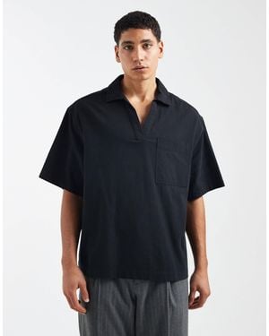 ASOS Oversized Overhead Textured Shirt - Black