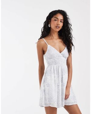 Hollister V-neck Strappy Mini Dress - White