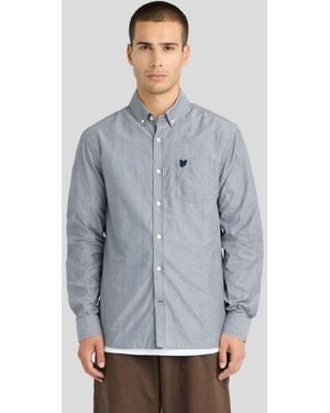 Lyle & Scott Ls Woven Shirts Pinstripe Shirt - Grey