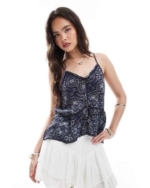 Superdry Ladder Trim Cami Top - Blue