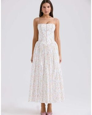 House Of Cb Ysabella Cotton Maxi Sundress - White