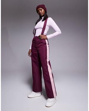 Threadbare Ski Straight Leg Trousers - Purple