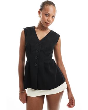 4th & Reckless – elegante weste - Schwarz