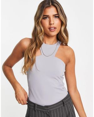 Abercrombie & Fitch Seamless High Neck Bodysuit - Gray