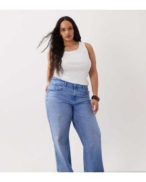 ASOS Asos Design Curve Wide Leg Dad Jean - Blue