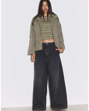 Stradivarius Geplooide Wide-Leg Jeans - Blauw