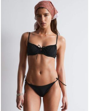 & Other Stories Mix And Match Underwire Bikini Top With Padding And Adjustable Straps - Brown