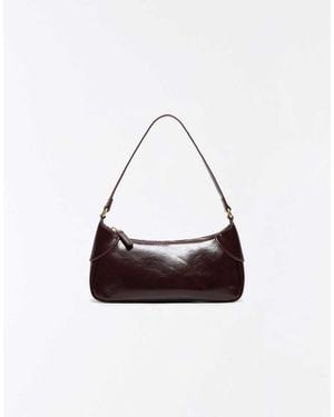 Bershka Faux Leather Shoulder Bag - White