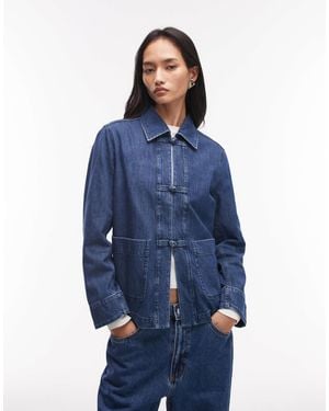 ARKET Clean Utility Denim Overshirt - Blue