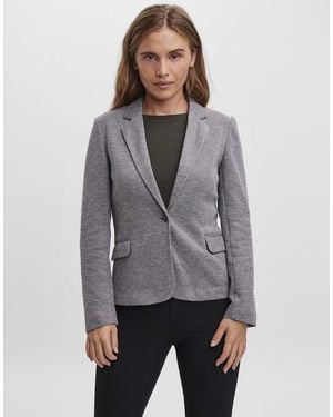 Vero Moda Blazer Monopetto Color Eclissi - Grigio