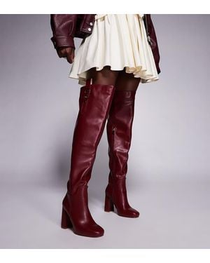 SIMMI Simmi London Harrieta Wide Fit Heeled Over The Knee Boots - Red