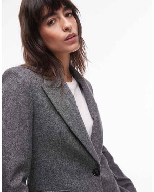 Mango Salt And Pepper Blazer Co-Ord - Grey