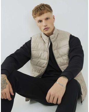 River Island Lightweight Puffer Gilet - Black