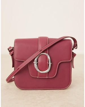 Becksöndergaard Bandolera Con Hebilla De Cuero Iris De -Rojo - Rosa