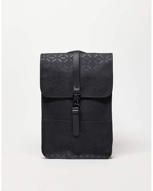 Rains Mochila Pequeña Negra Impermeable Con Logo A Tono 13020 De -Negro