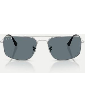 Ray-Ban Explorer Iii Square Polarised Sunglasses With Lens - Blue