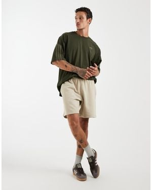 adidas Originals Trefoil Essentials Fleece Shorts - Natural