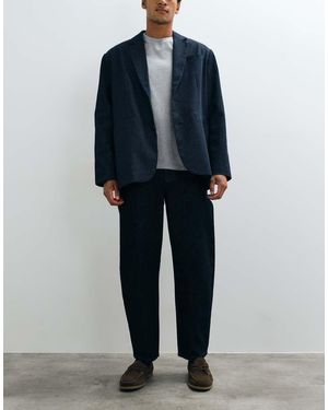ASOS Premium Selvedge Relaxed Barrel Jeans - Blue