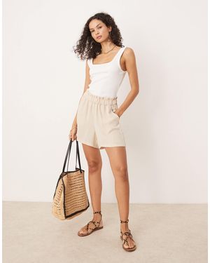 Jdy Paperbag Shorts - Natural