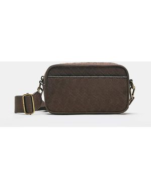 Pull&Bear Stwd Embossed Crossbody Bag - Brown
