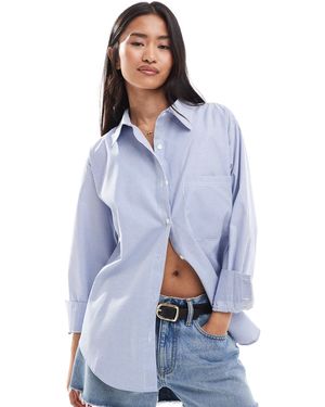 Brave Soul – legere, gestreifte hemdbluse - Blau