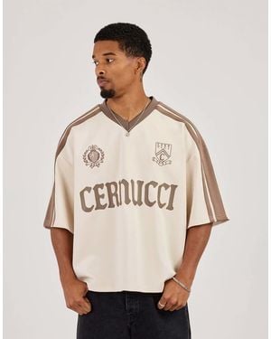 CERNUCCI Oversized Football Top - Natural