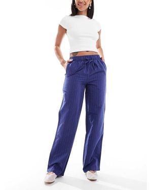 Superdry Cotton Stripe Elasticated Trousers - Blue