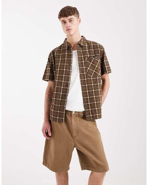 Santa Cruz Pantalones Cortos Marrón Topo Sueltos De Lona Big De -Neutro