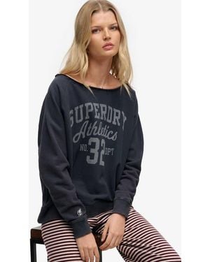 Superdry Athletic Essentials Bardot Crew Sweatshirt - Blue