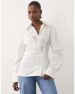 ASOS Getailleerd Wikkeloverhemd Met Cocoonmouwen - Wit