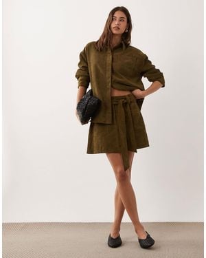 ASOS Corduroy Mini Skirt - Natural