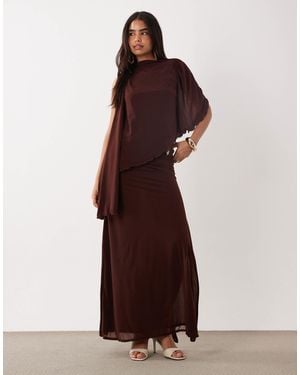 ASOS Kombiteil-maxirock aus stretch-chiffon - Lila