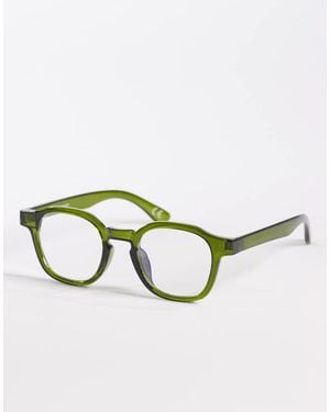 ASOS Hexagon Square Glasses - Green