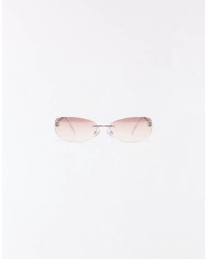 Bershka Frameless Sunglasses - White
