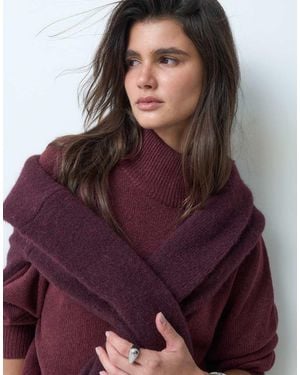 ASOS Getailleerde Trui Met Hoge Hals - Paars