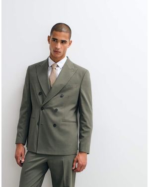ASOS Blazer Doppiopetto Regular Fit Verde Oliva