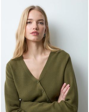 Threadbare Pullover mit v-ausschnitt und asymmetrischem schnitt - Grün