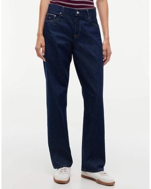 Tommy Hilfiger Kira selvedge straight-jeans mit mittelhohem bund - Blau