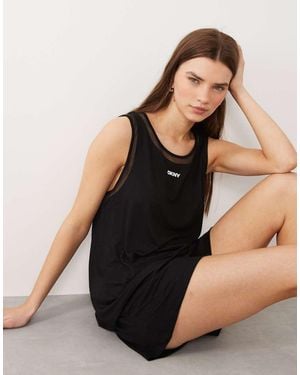 DKNY Tank And Boxer Set - Black